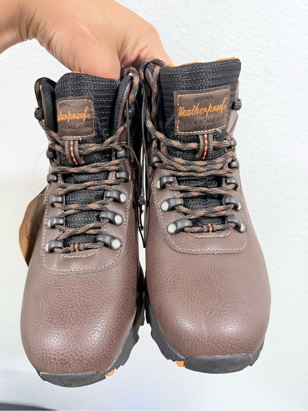 Men's Waterproof Brown Hiking Boots - Picture 2 of 5